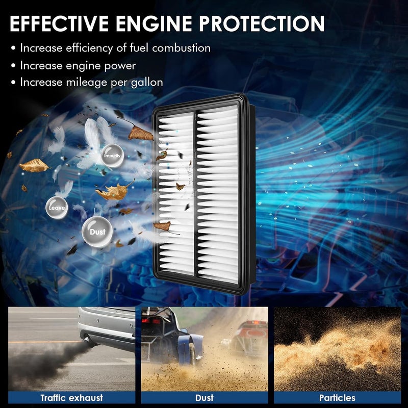 kurimup CA11259 Replacement Engine Air Filter(PE07-13-3A0A), Efficient Filtration Offers 99% Air Purification, Fit for Mazda 3 (2014-2018),Mazda 6 (2014-2021),Mazda CX-5(2013-2022). - Image 3